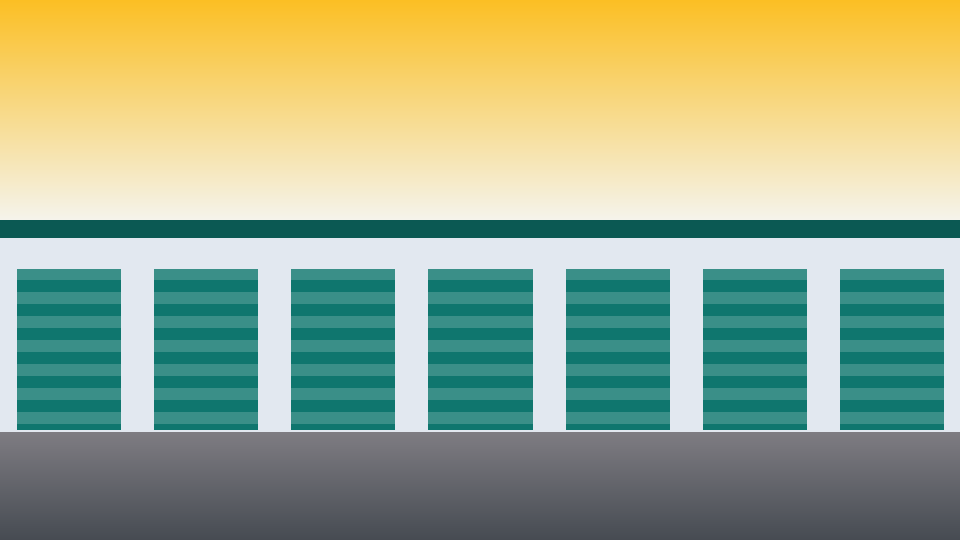 Wide drive aisles